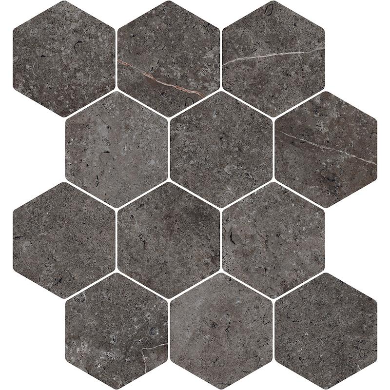 NOVABELL LANDSTONE Esagona Circle Carbon 30x34 cm 9 mm Mat