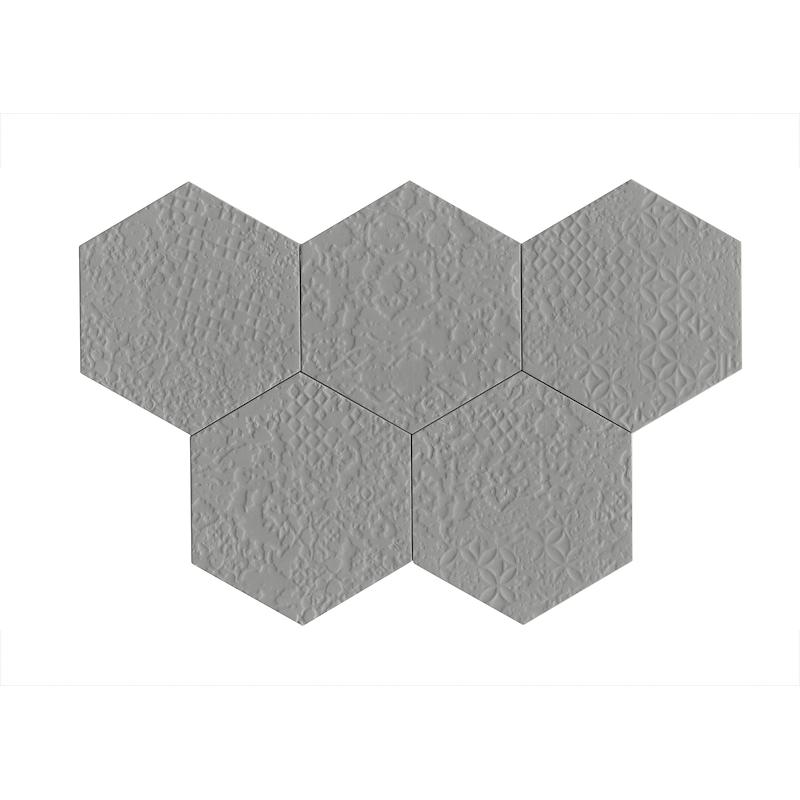 Ragno STRATFORD Grey struttura Crochet 3D 21x18,2 cm 10 mm Mat