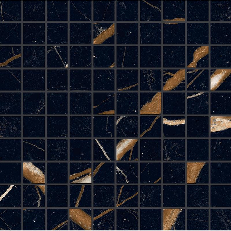 PROVENZA UNIQUE MARBLE Mosaico Sahara Noir 30x30 cm 9.5 mm Soie